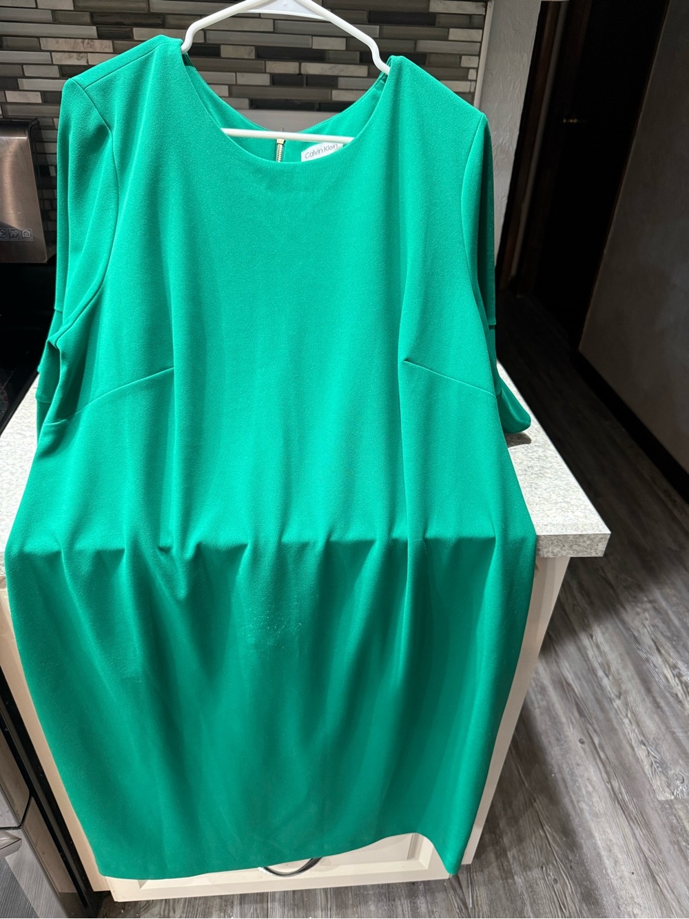 Calvin Klein Emerald Green 3/4 sleeve Shift Tunic
